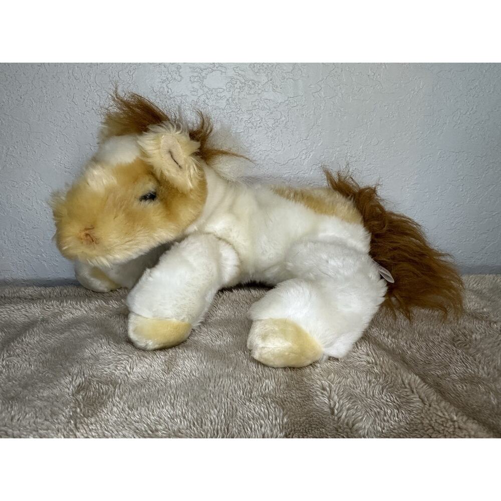 SKM Plush Horse Brown And White Bean Bag Sound Not Working 11” Stuffed